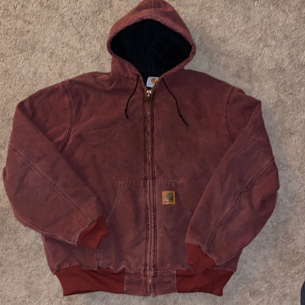 Vintage Exotic Carhartt Carpenter Zip up jacket size Large